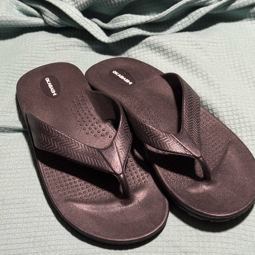 OKABASHI Men's Woman’s New w/o Tags Size L Surf Flip Flops Unisex Made in USA
